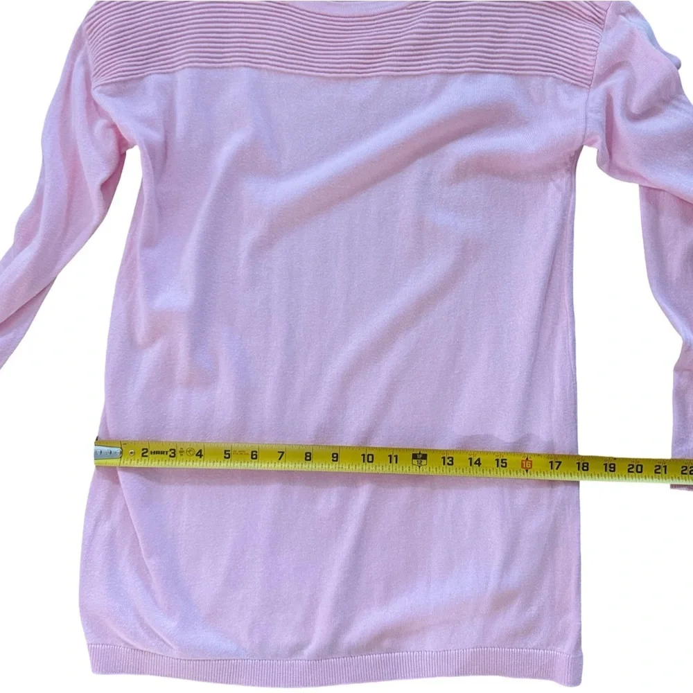 Kim Rogers Button Shoulder Ribbed Knit Sweater‎